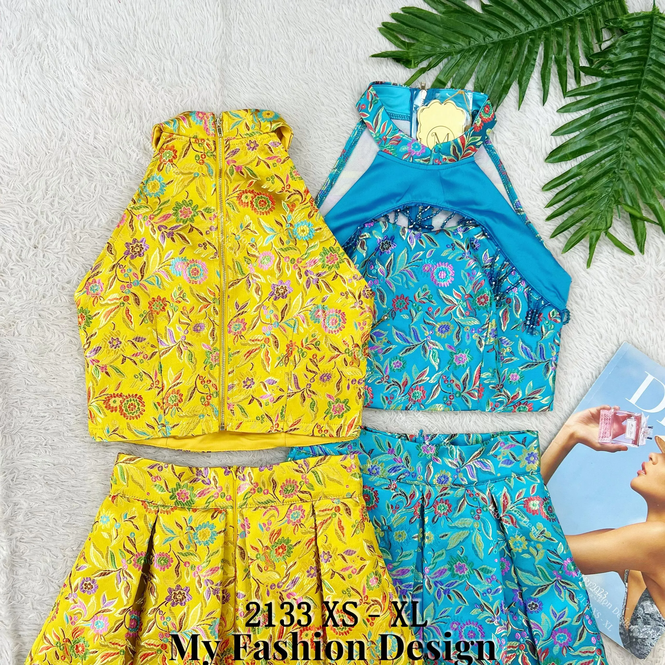 🔥金卡独家爆款🔥高品质提花款旗袍套装 上衣 ➕ 裙子 RM159 Only🌸 （2-T1）
