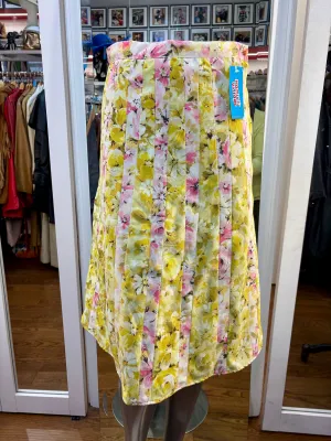 00’s Multi Patch Panel Revival Yellow & Pink 60’s Floral Print Skirt
