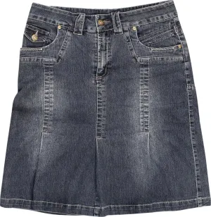 00s Pleated Denim Skirt