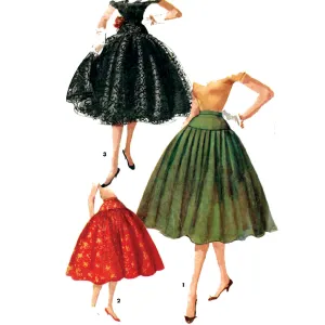 1950s Pattern, Full Circle Swing Skirt, Rockabilly - Waist 27" (68.6cm)