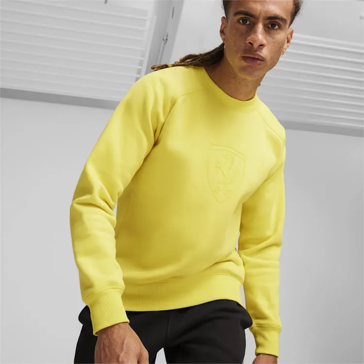 2024 Scuderia Ferrari Race Big Shield Men's Sweatshirt - Yellow