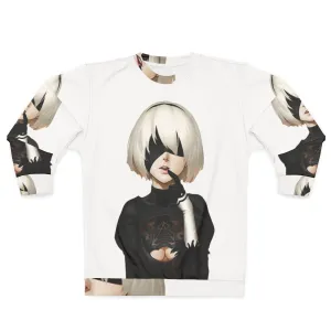 2B Sweatshirt - Nier Automata Inspired Video Game Fashion