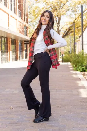 30 in Inseam Black Bootcut Leggings