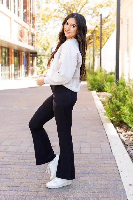 30 in Inseam Black Bootcut Leggings