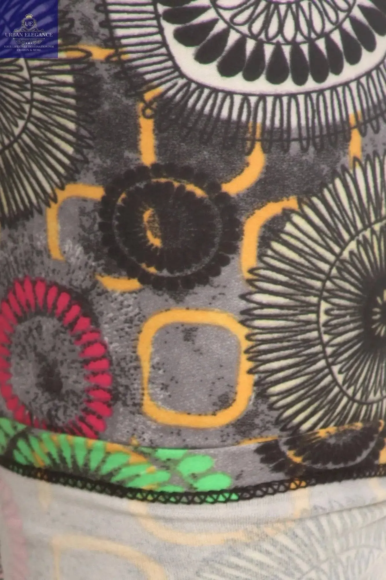 Abstract Print Plus Size Leggings
