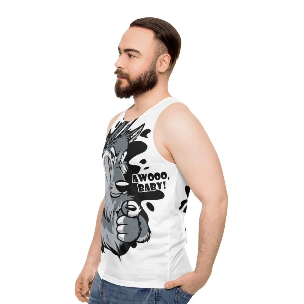 Adorable Wolf Howl Baby Unisex Tank Top