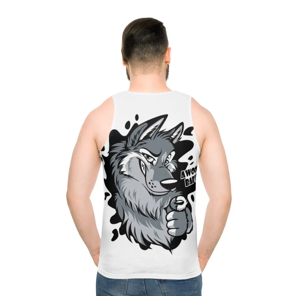 Adorable Wolf Howl Baby Unisex Tank Top