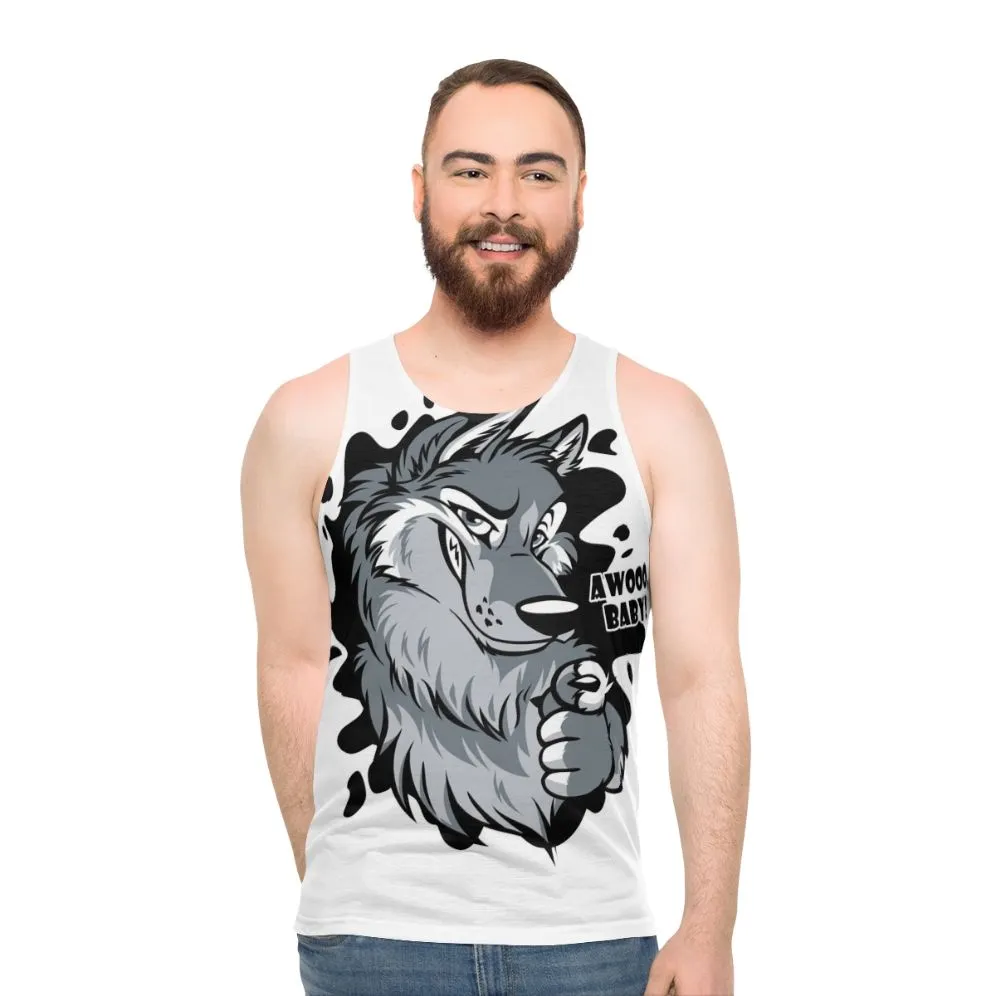 Adorable Wolf Howl Baby Unisex Tank Top
