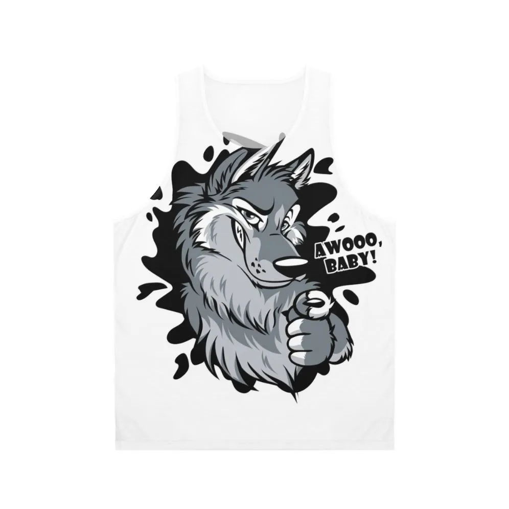 Adorable Wolf Howl Baby Unisex Tank Top