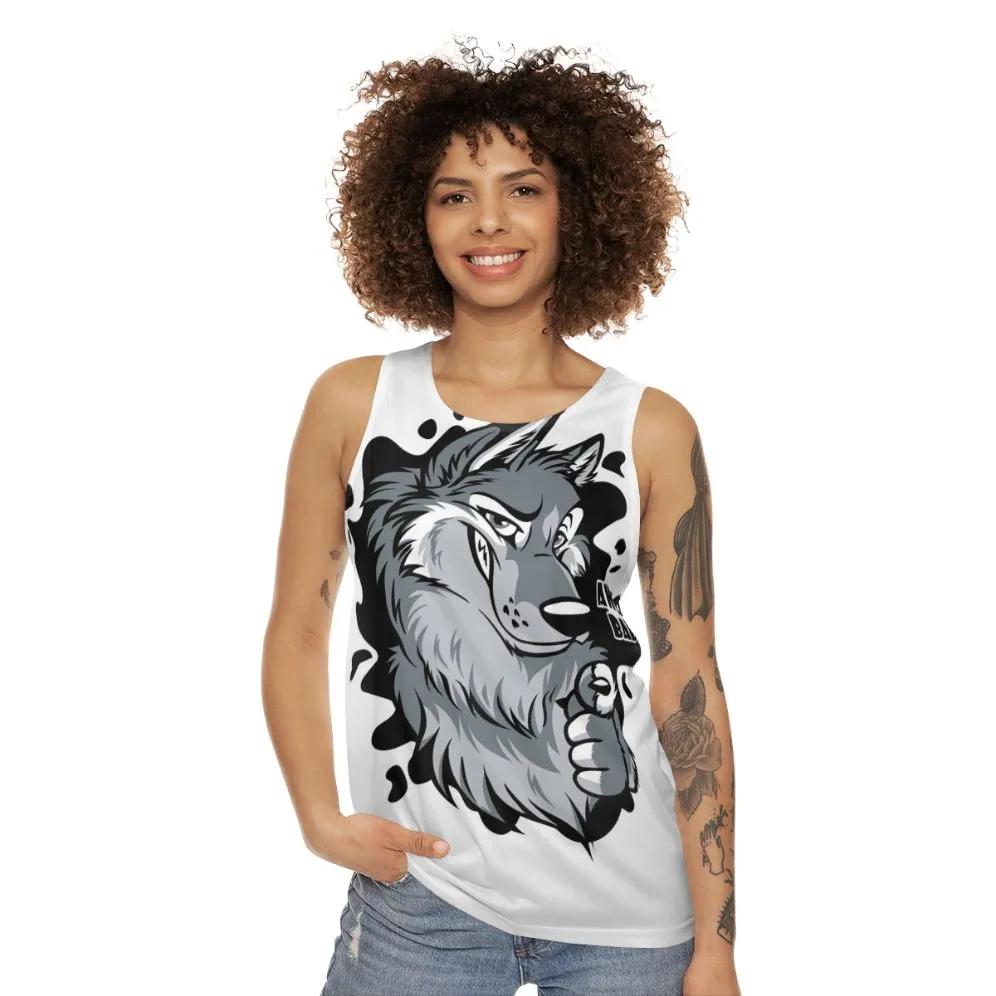 Adorable Wolf Howl Baby Unisex Tank Top