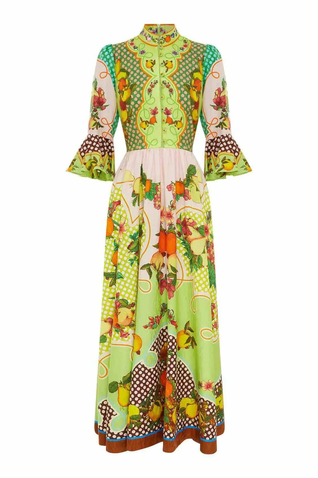 Alemais Lemonis Jacquard Midi Dress Multi Print Size 16