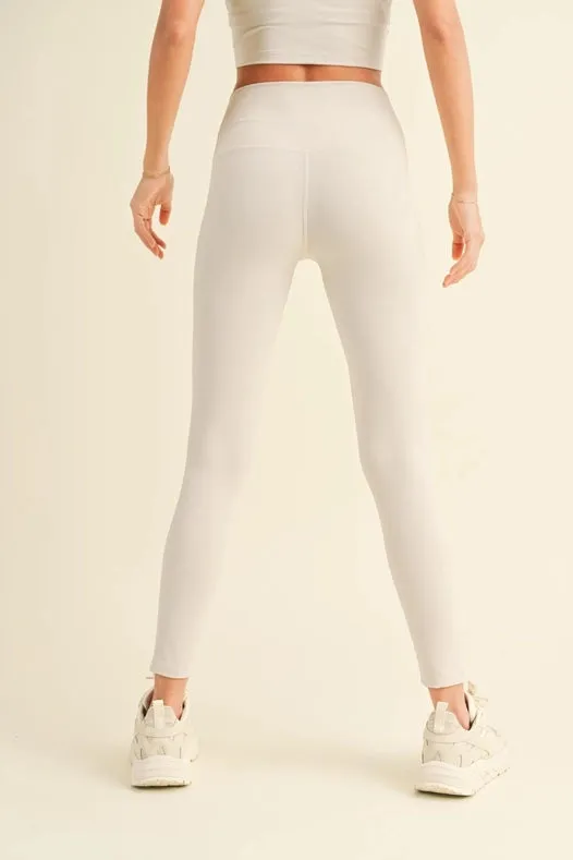 Aligned Performance High-Rise Leggings Light Grey