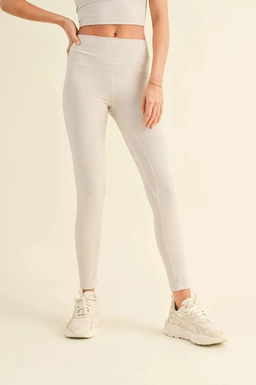 Aligned Performance High-Rise Leggings Light Grey