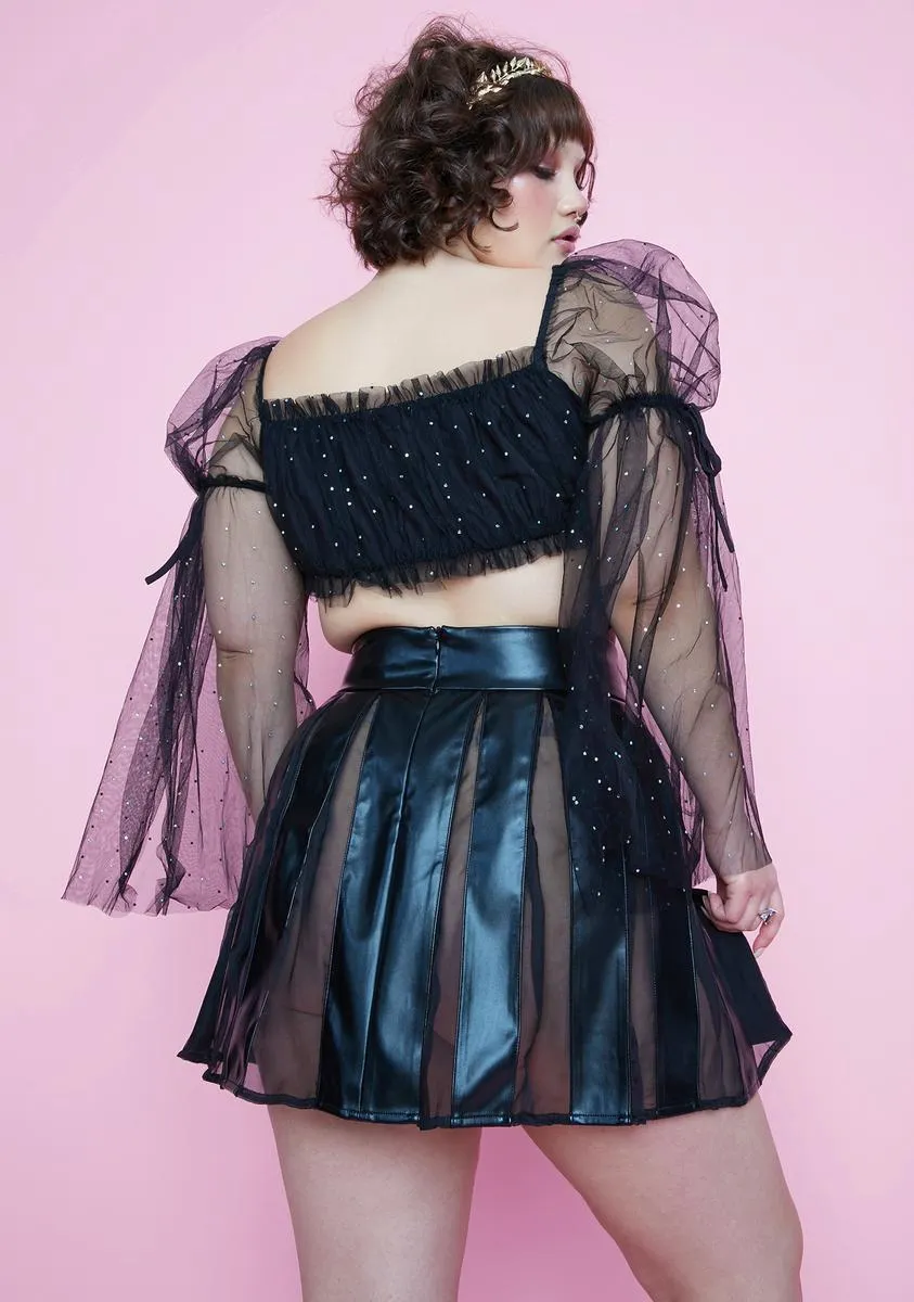 Always Chasing Moonlight Pleated Mini Skirt