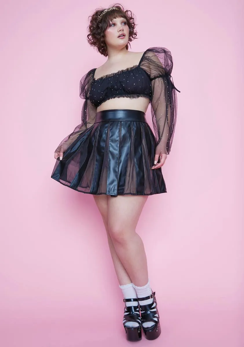 Always Chasing Moonlight Pleated Mini Skirt