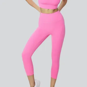 Ankle Length Comfort Leggings - Bright Pink