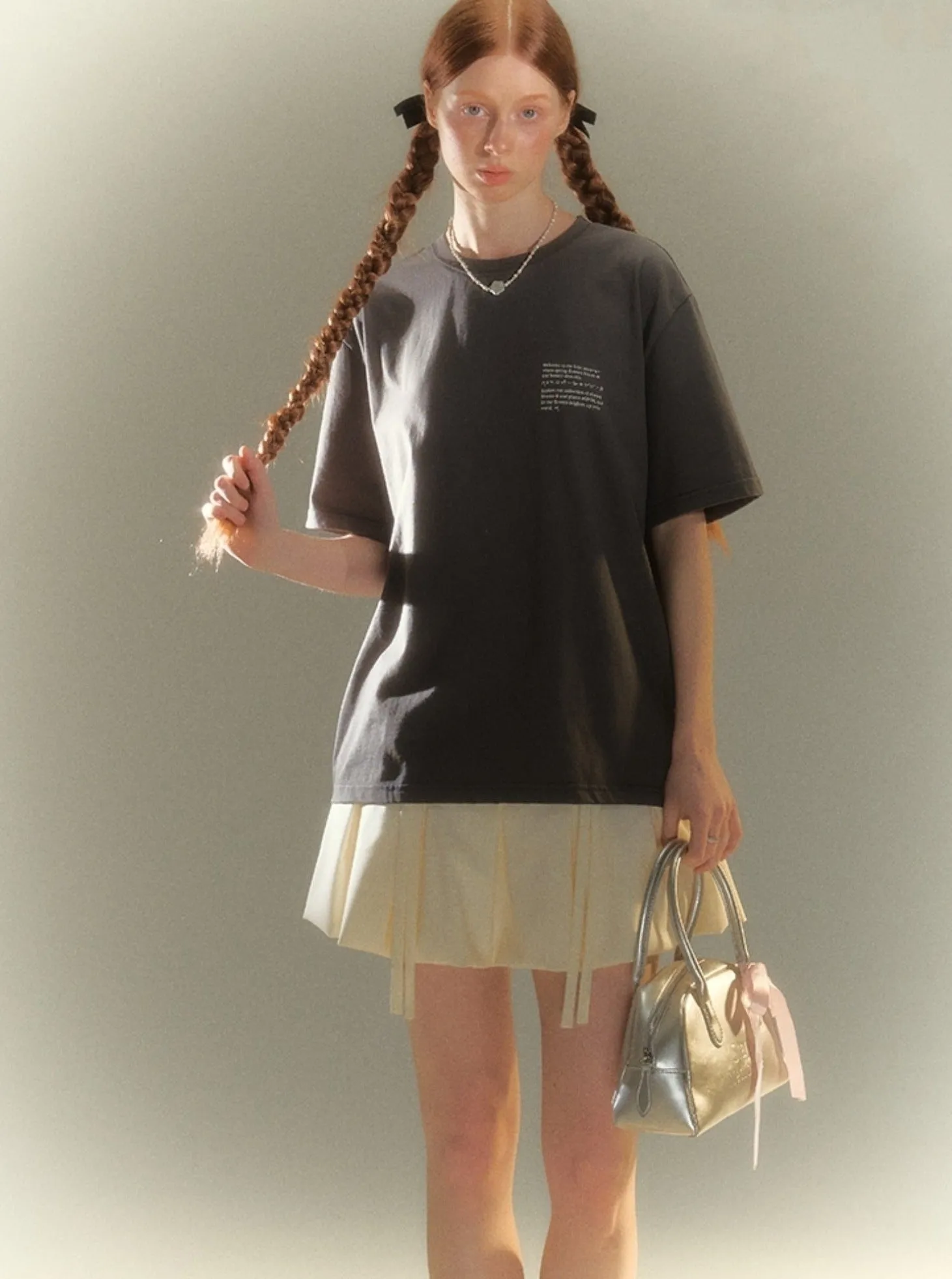 Anti-Wear Bow Pleated Skirt