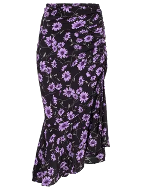Asymmetric Gathered Skirt