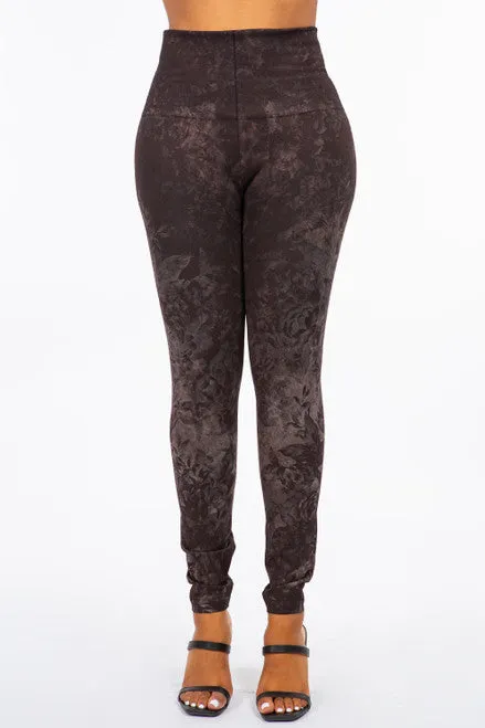 B4292FD High Waist with Dreamy Petal Sublimation Print