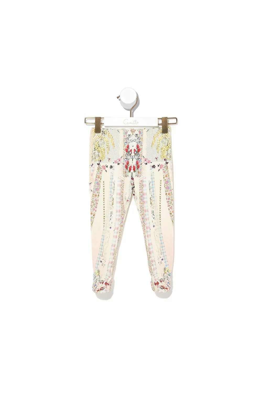 BABIES LEGGING WITH FEET PINK LEMONADE