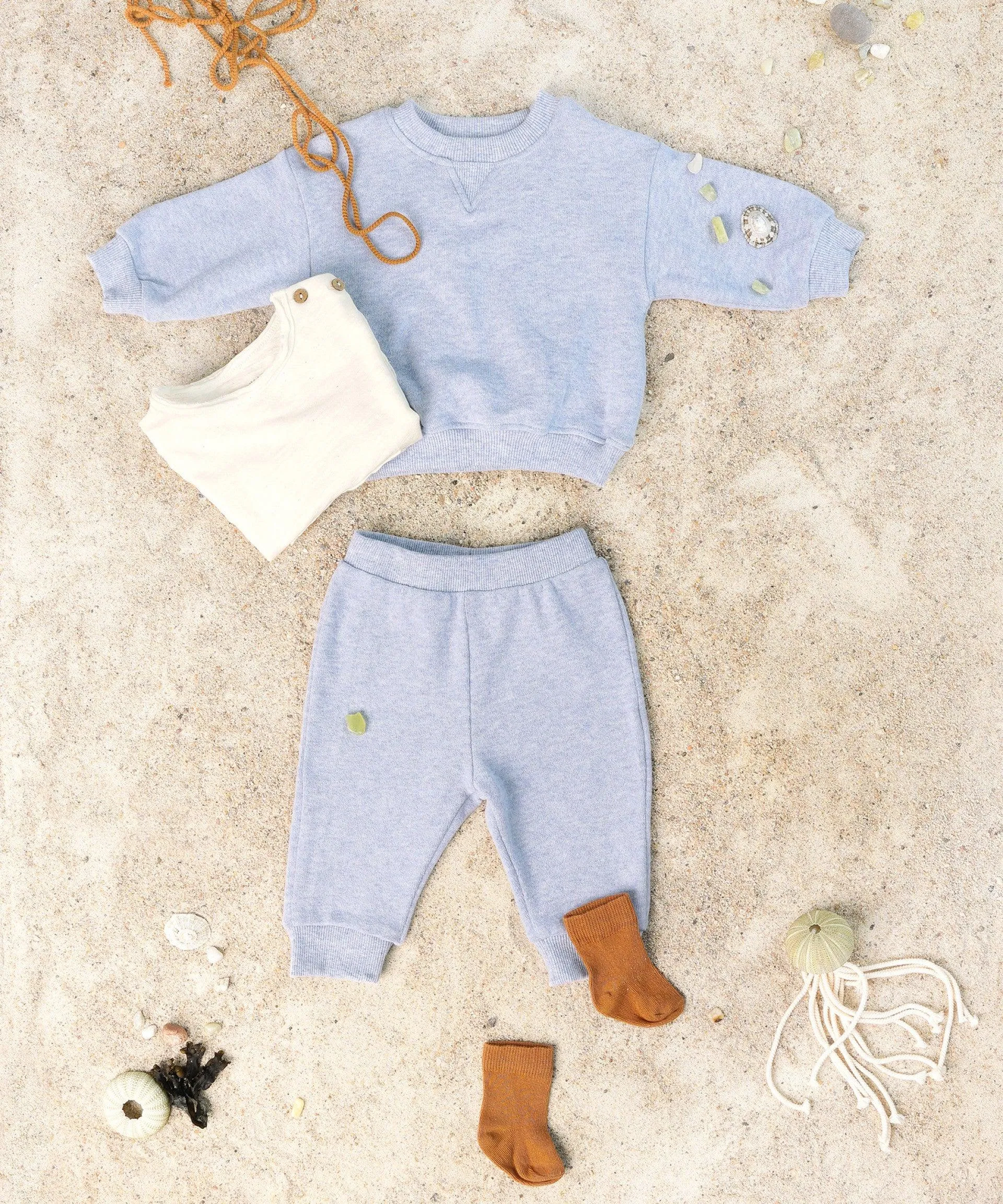 Baby Boy Bottoms | Jersey Joggers- Blue | Play Up