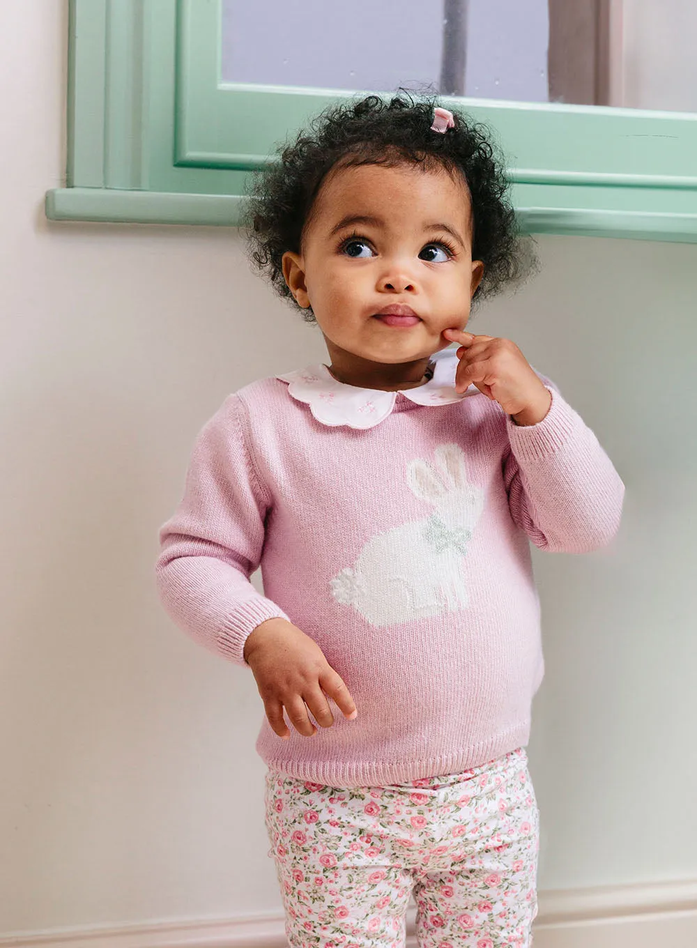 Baby Catherine Leggings in Pink Rose