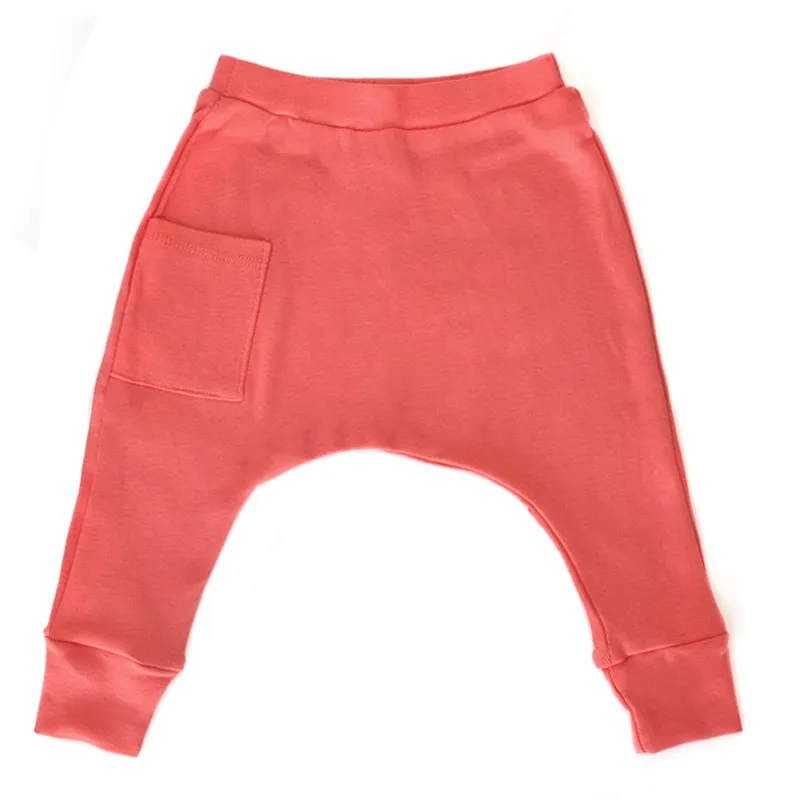Baby Harem Pants -organic cotton- Coral Pink