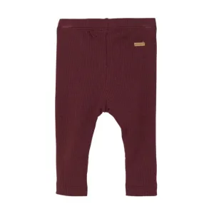 Baby Leggings Rib: Tawny Port