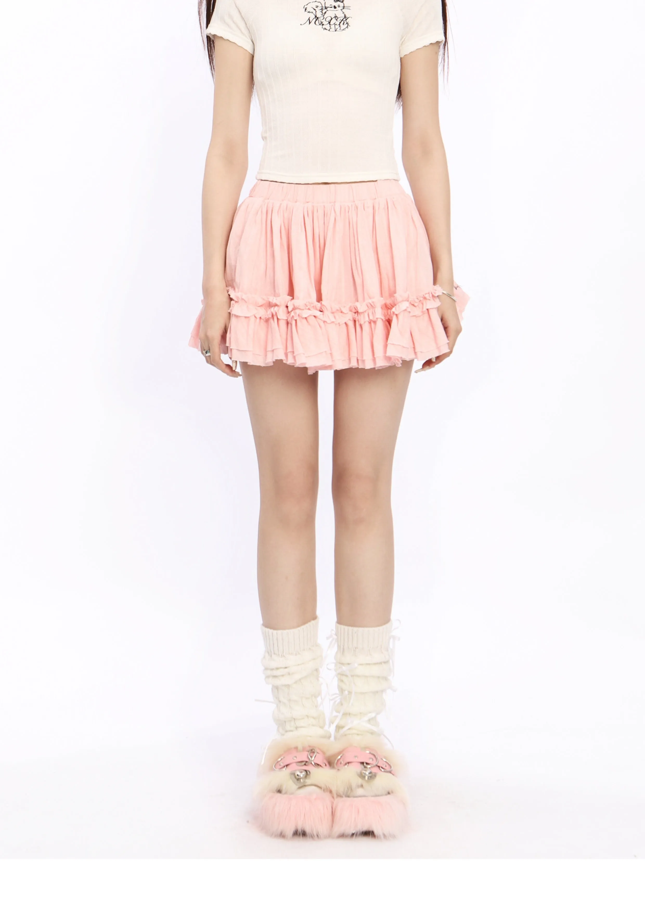 Ballet style pleated skirt