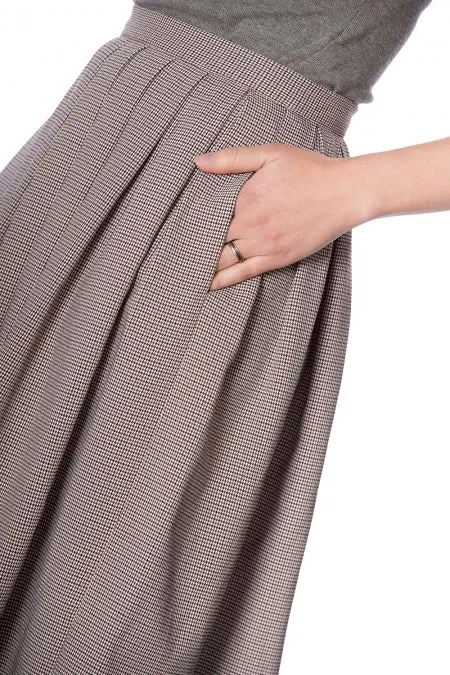 Banned Apparel - Betty Check Pleat Skirt