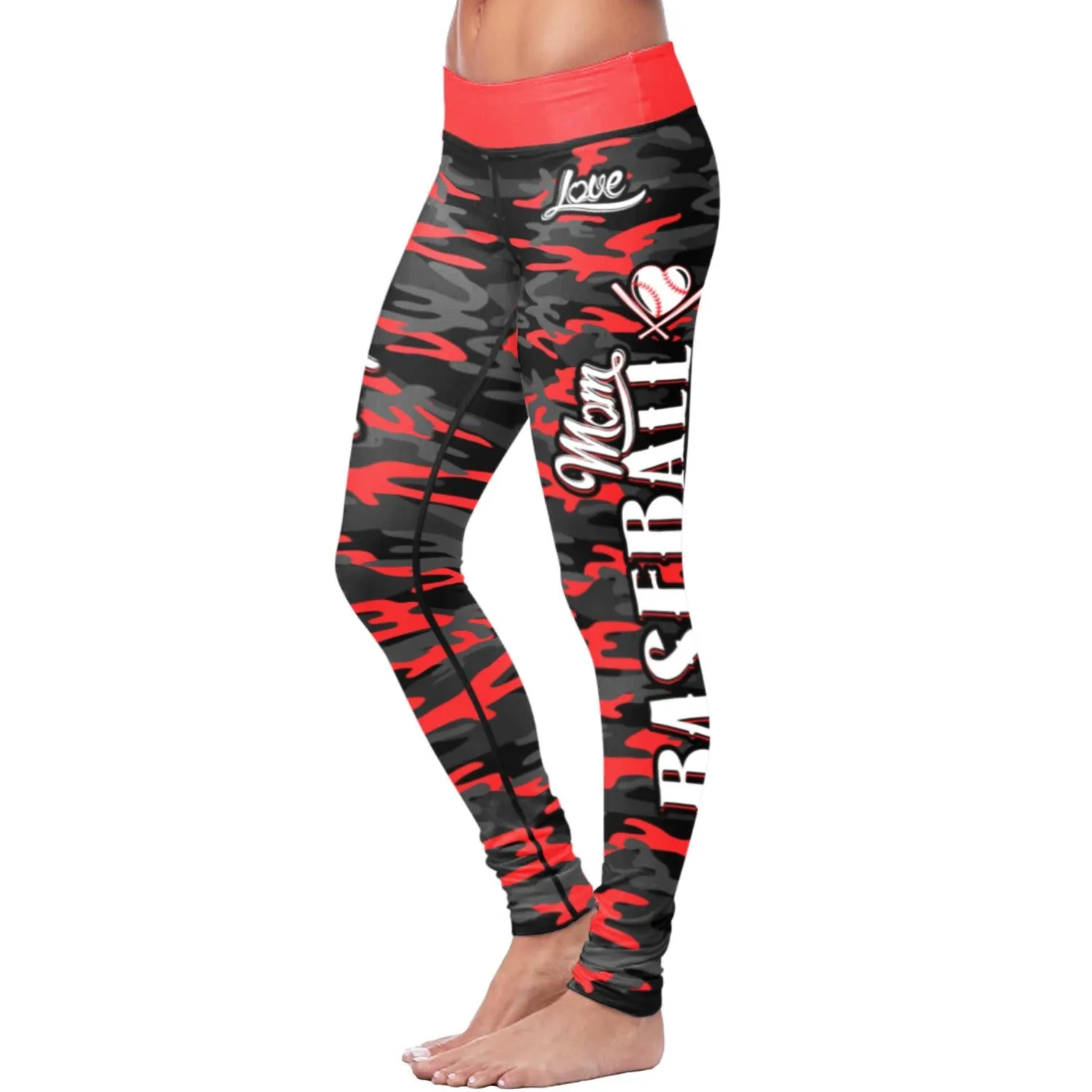 Baseball Mom Camo Leggings