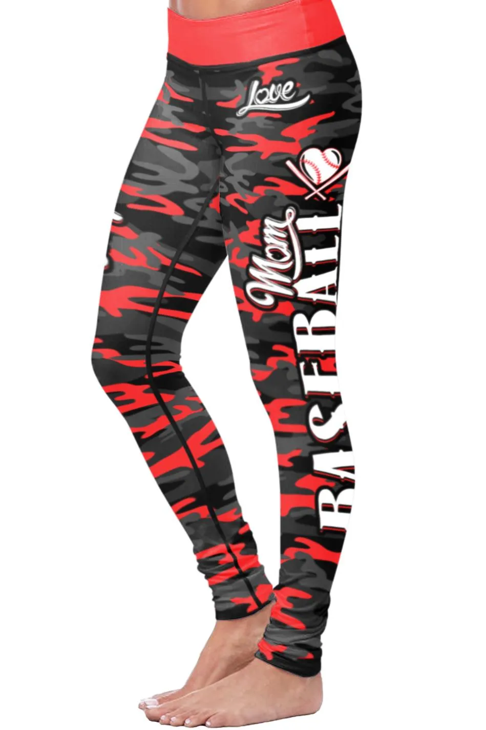Baseball Mom Camo Leggings