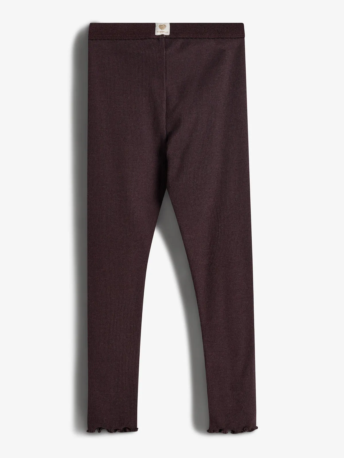 Basic Modal Rib Leggings - Kids - Dark Purple