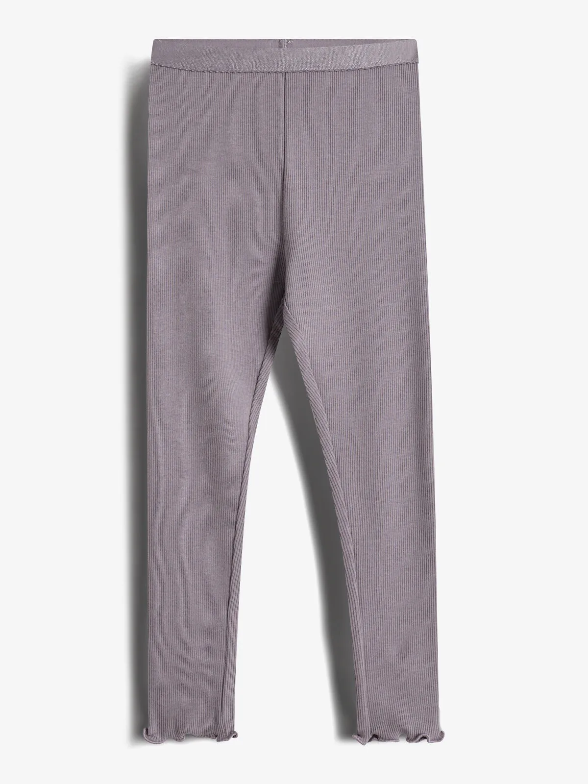 Basic Modal Rib Leggings - Kids - Dusty Purple