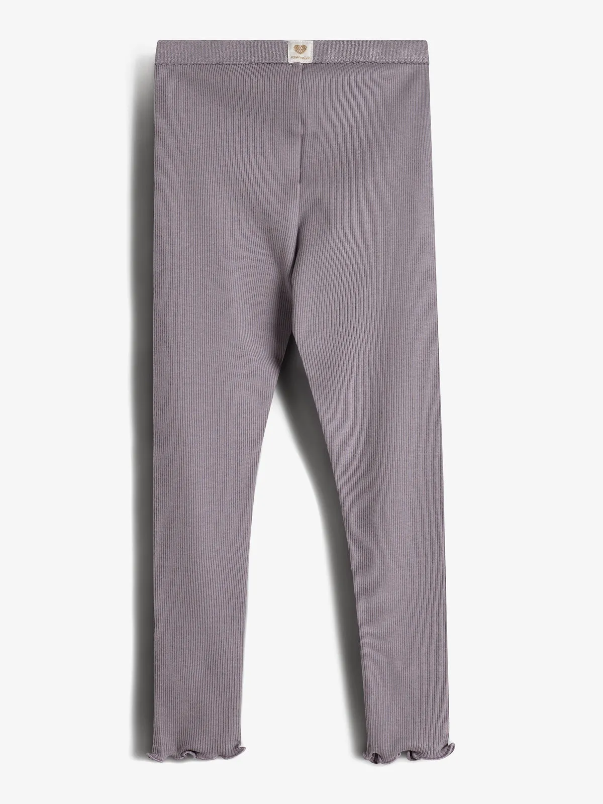 Basic Modal Rib Leggings - Kids - Dusty Purple