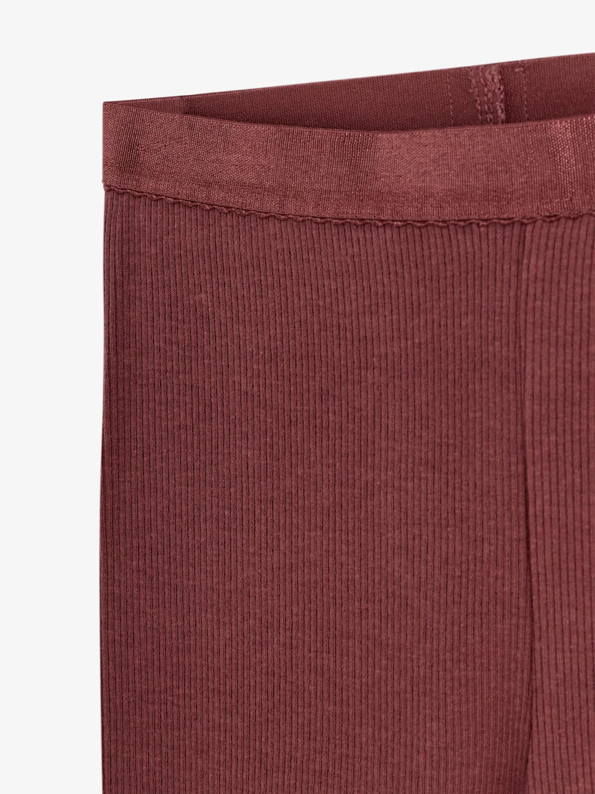Basic Modal Rib Leggings - Tween - Dark Rose