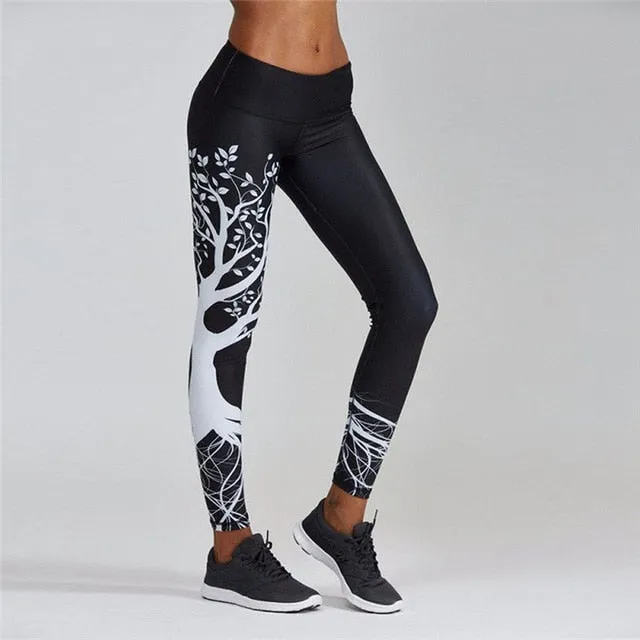 Beautiful Designer Leggings with Pepper Tree pattern
