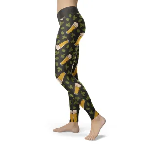 Beer and Leaves Leggings