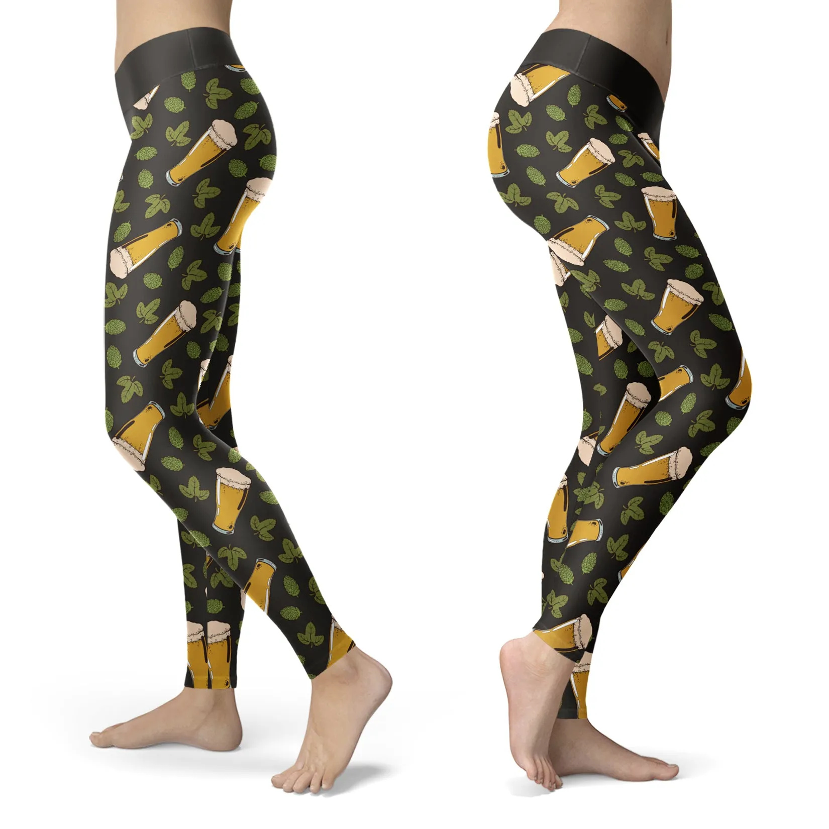 Beer and Leaves Leggings