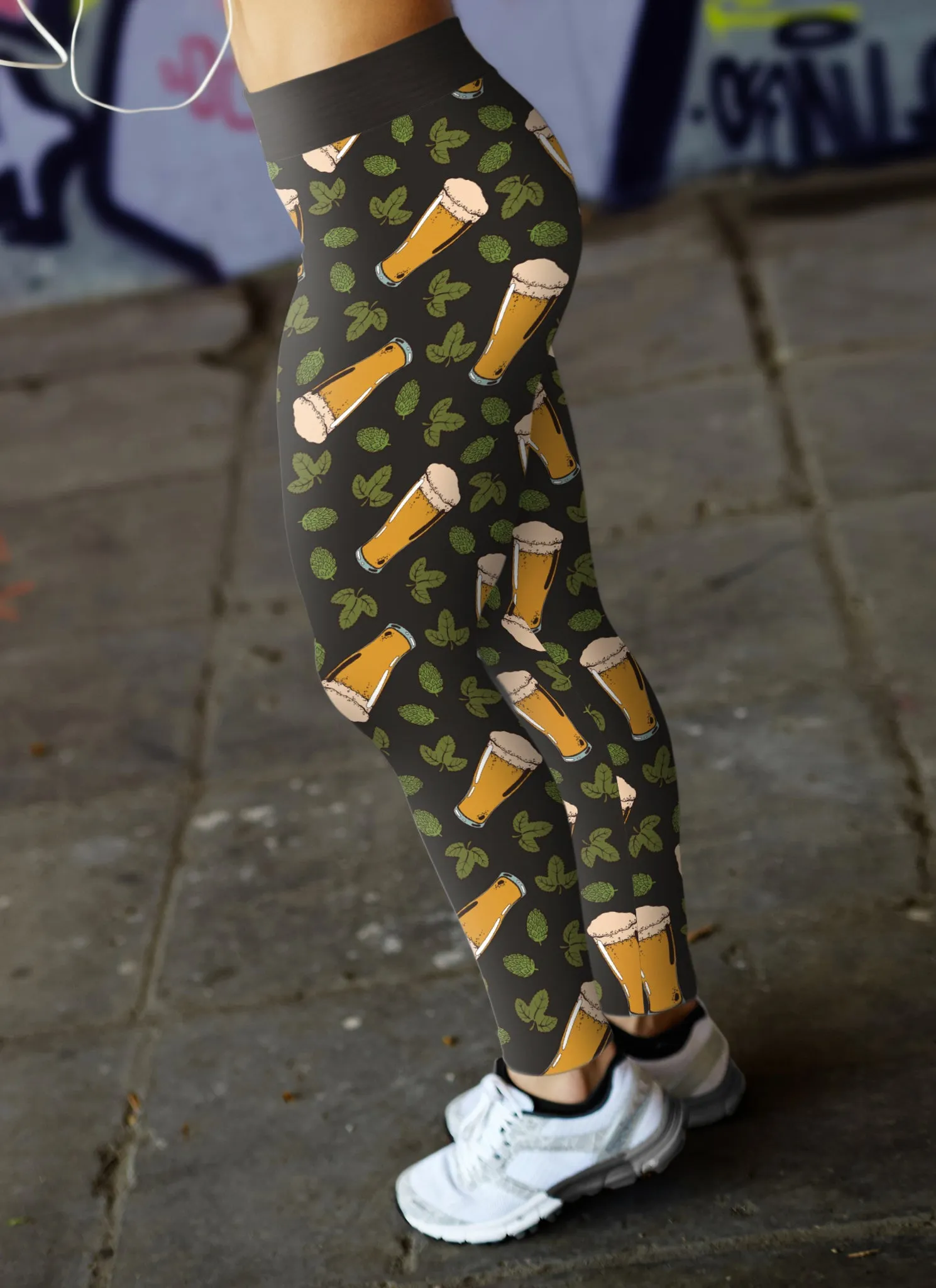 Beer and Leaves Leggings