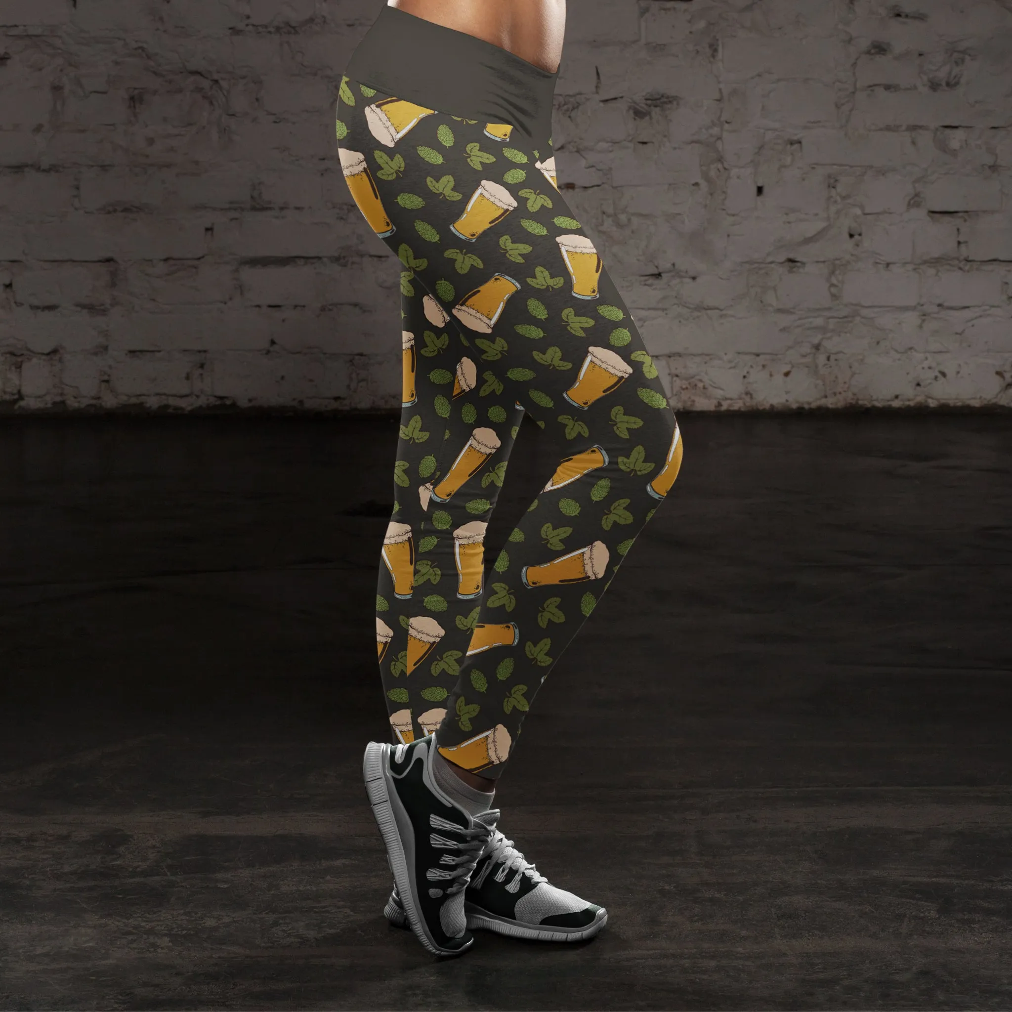 Beer and Leaves Leggings