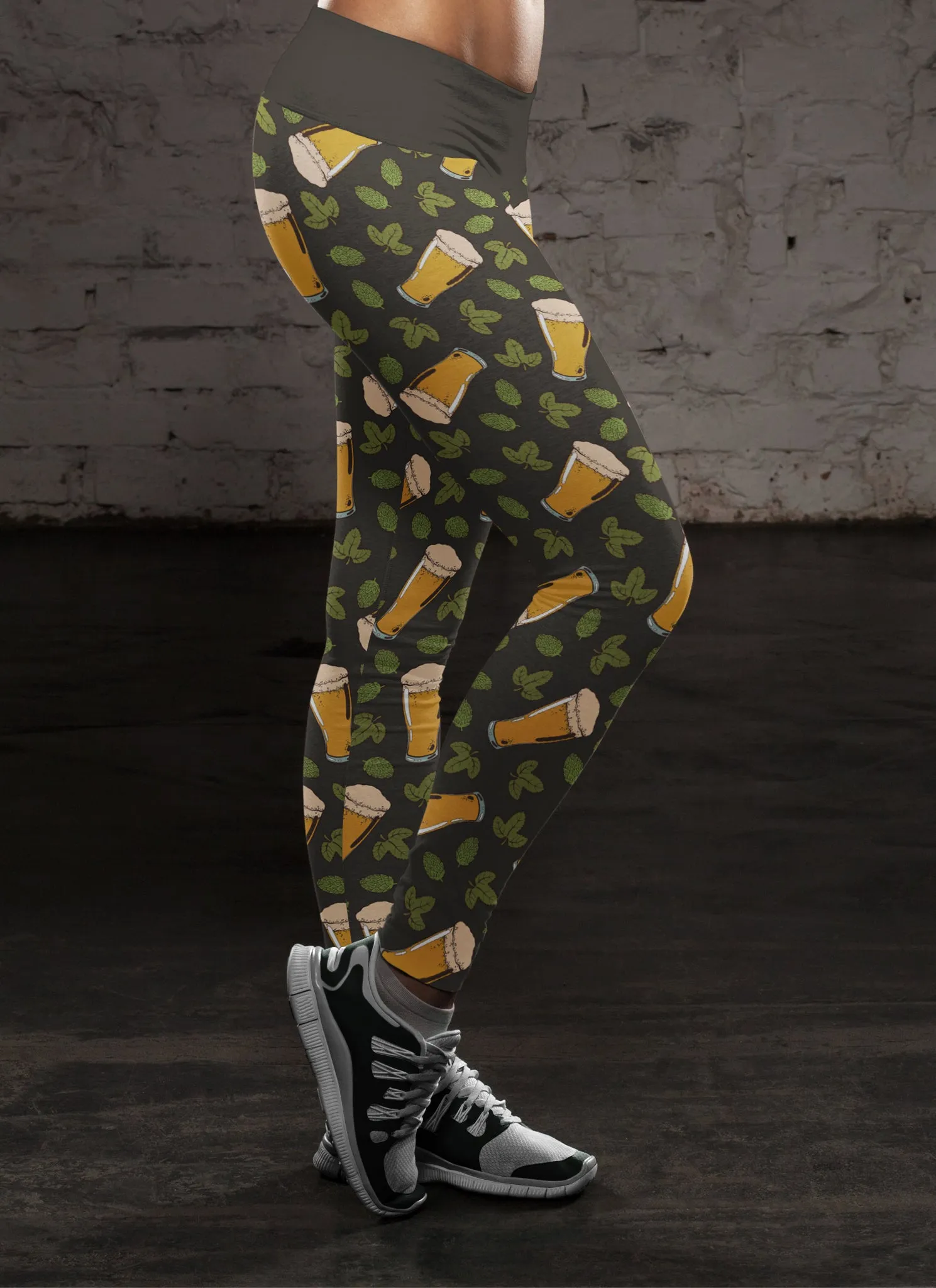 Beer and Leaves Leggings