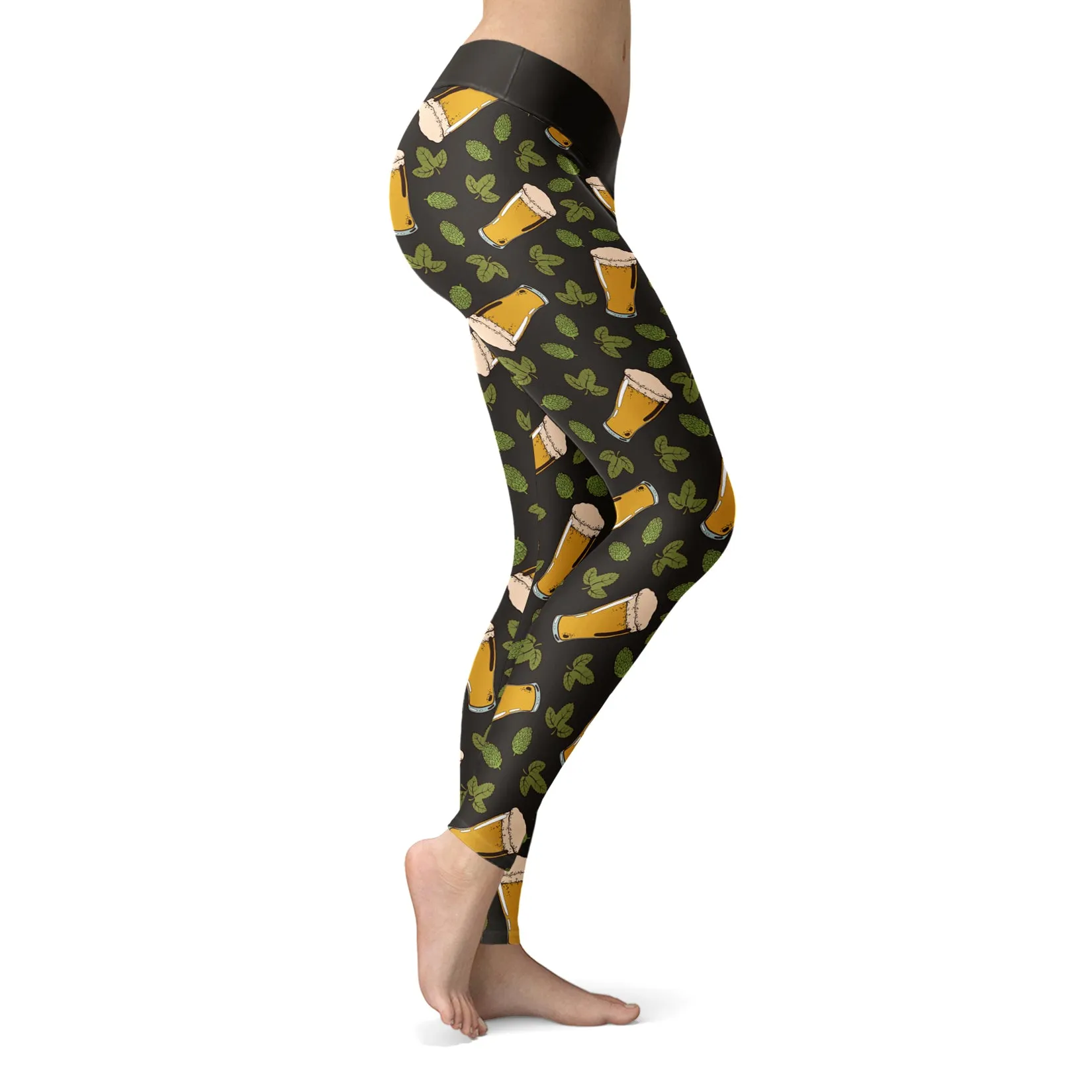 Beer and Leaves Leggings