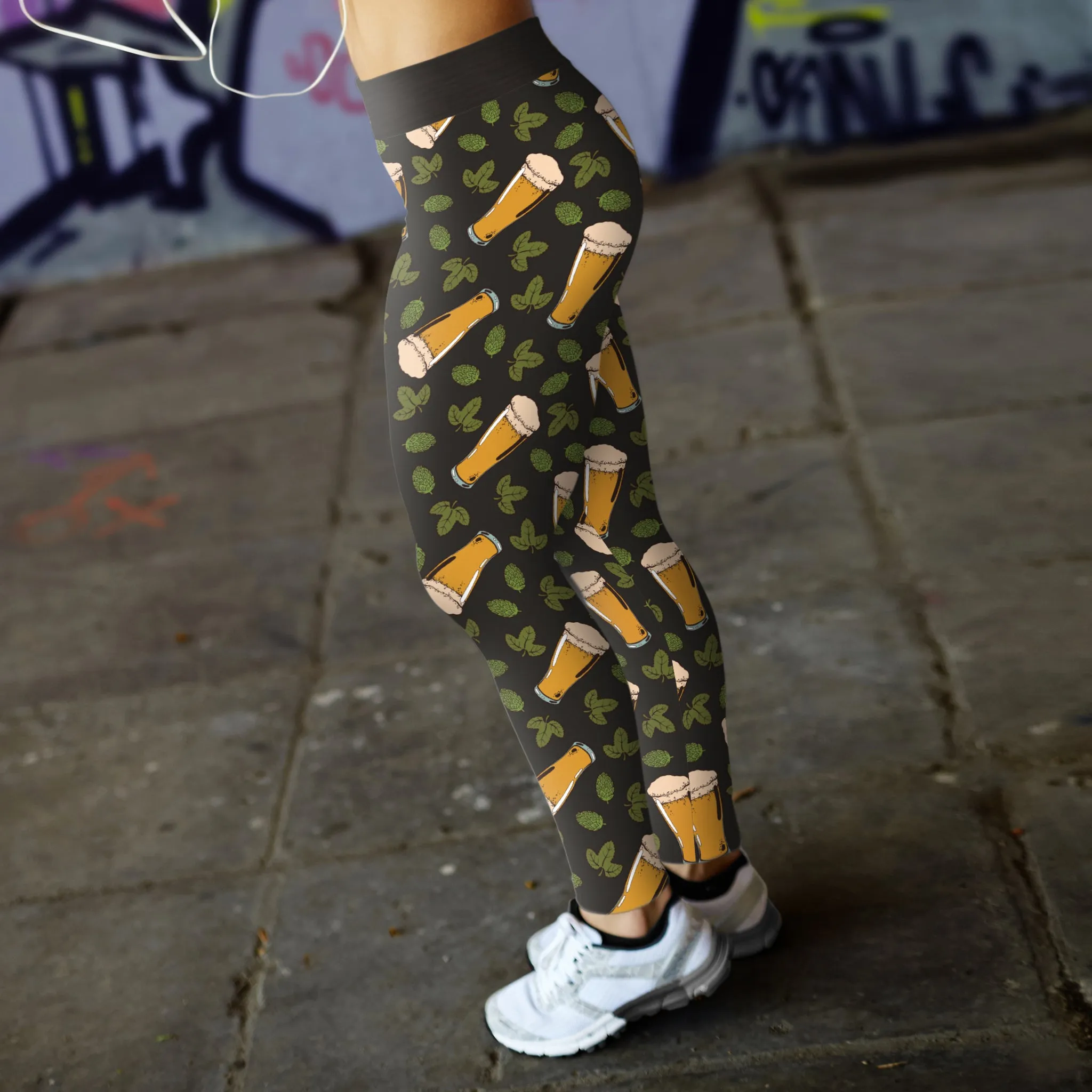 Beer and Leaves Leggings
