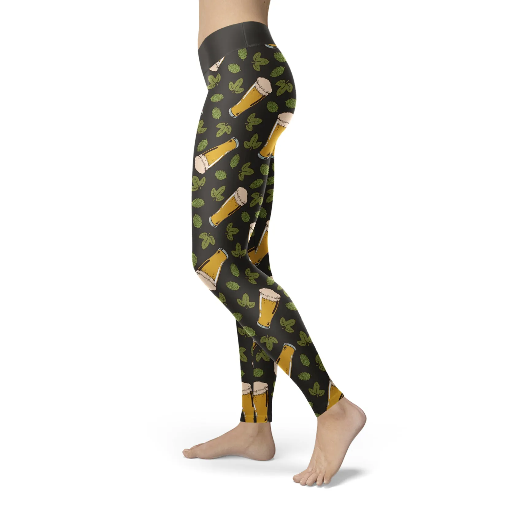 Beer and Leaves Leggings