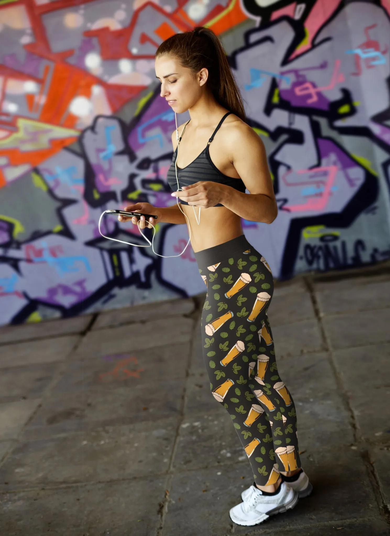 Beer and Leaves Leggings
