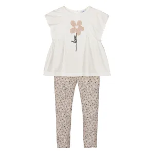 Beige Daisy Graphic Outfit