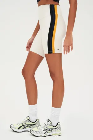 Bianca HW Recycled Short, Vintage White/Black