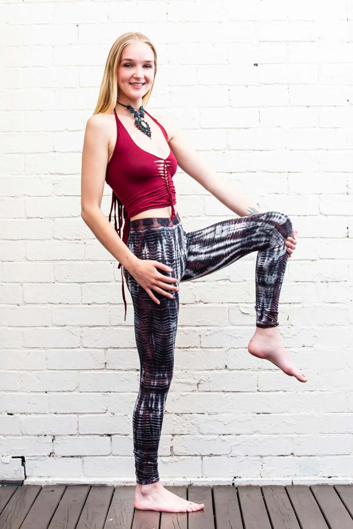 Black & White Snakeskin Leggings