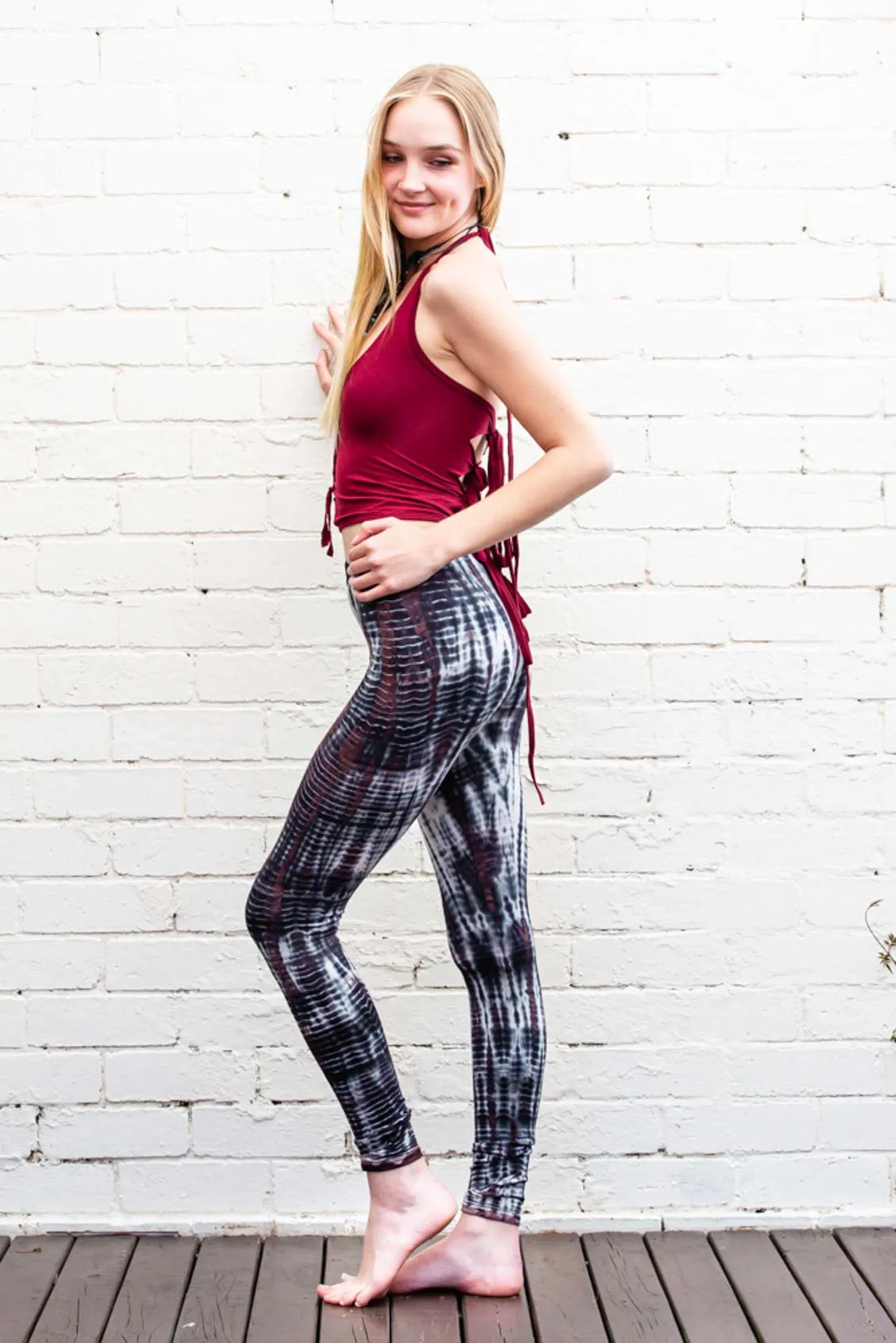 Black & White Snakeskin Leggings